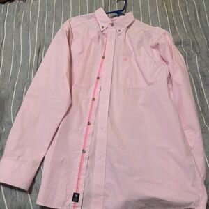 Ariat Light Pink Striped Button-Down Shirt